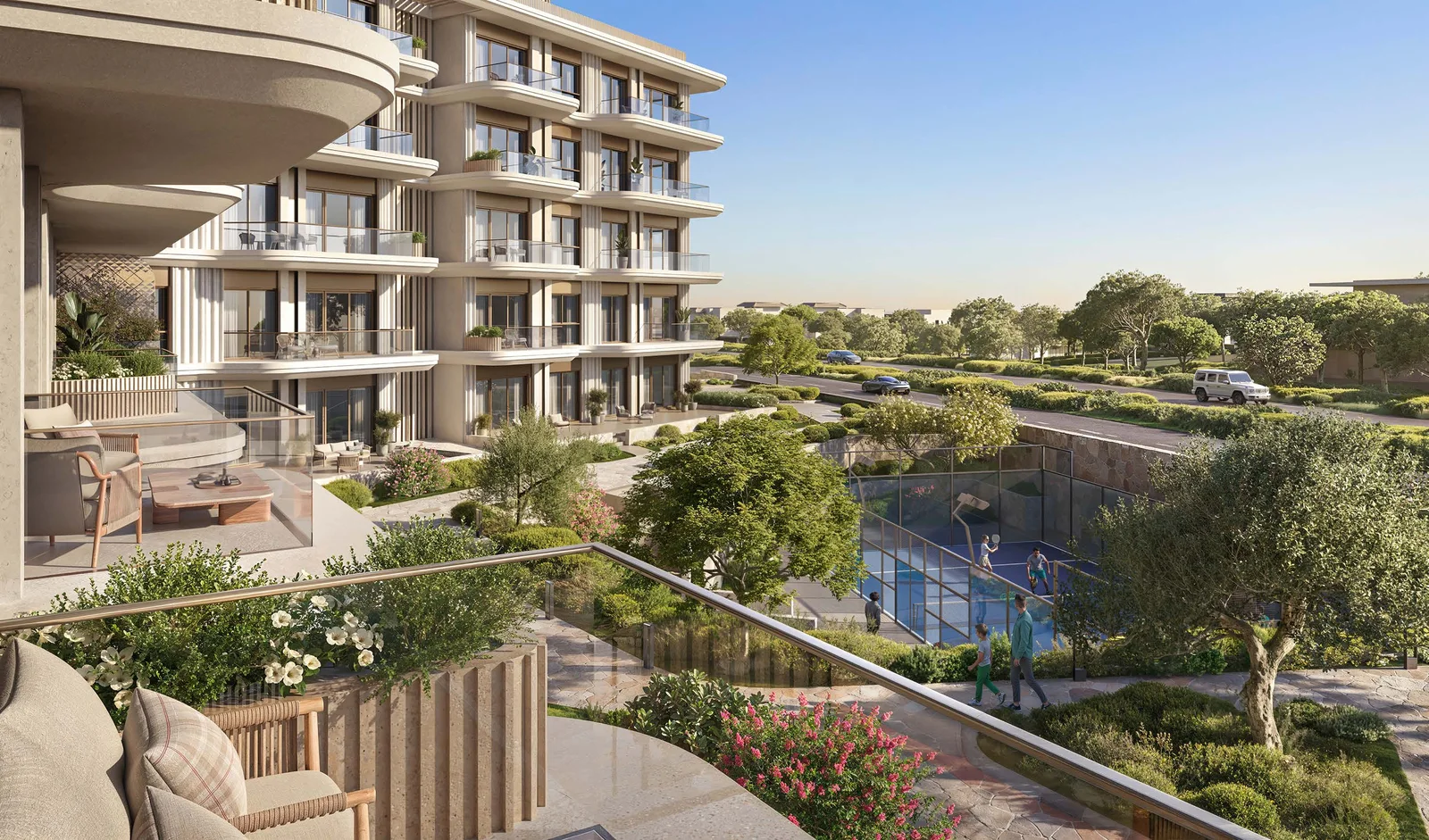 ملعب بادل ضمن المرافق المخططة لـWaterfront Residences