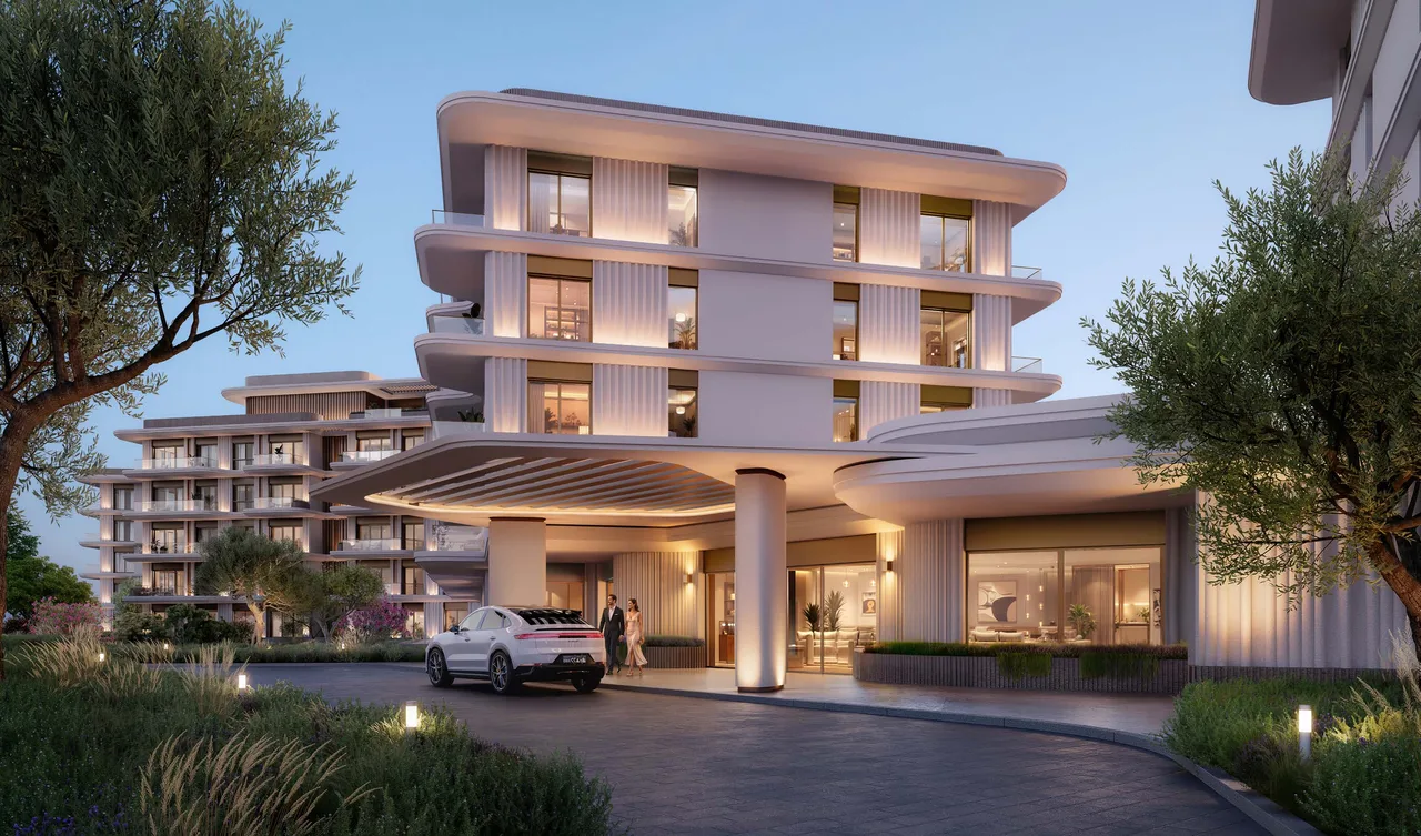 تصوّر معماري لمدخل Waterfront Residences